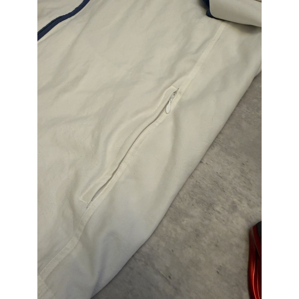 VTG 90s Nike Court Tennis Jacket Mens XL White Blue Retro Swoosh Track Full Zip - Picture 6 of 11